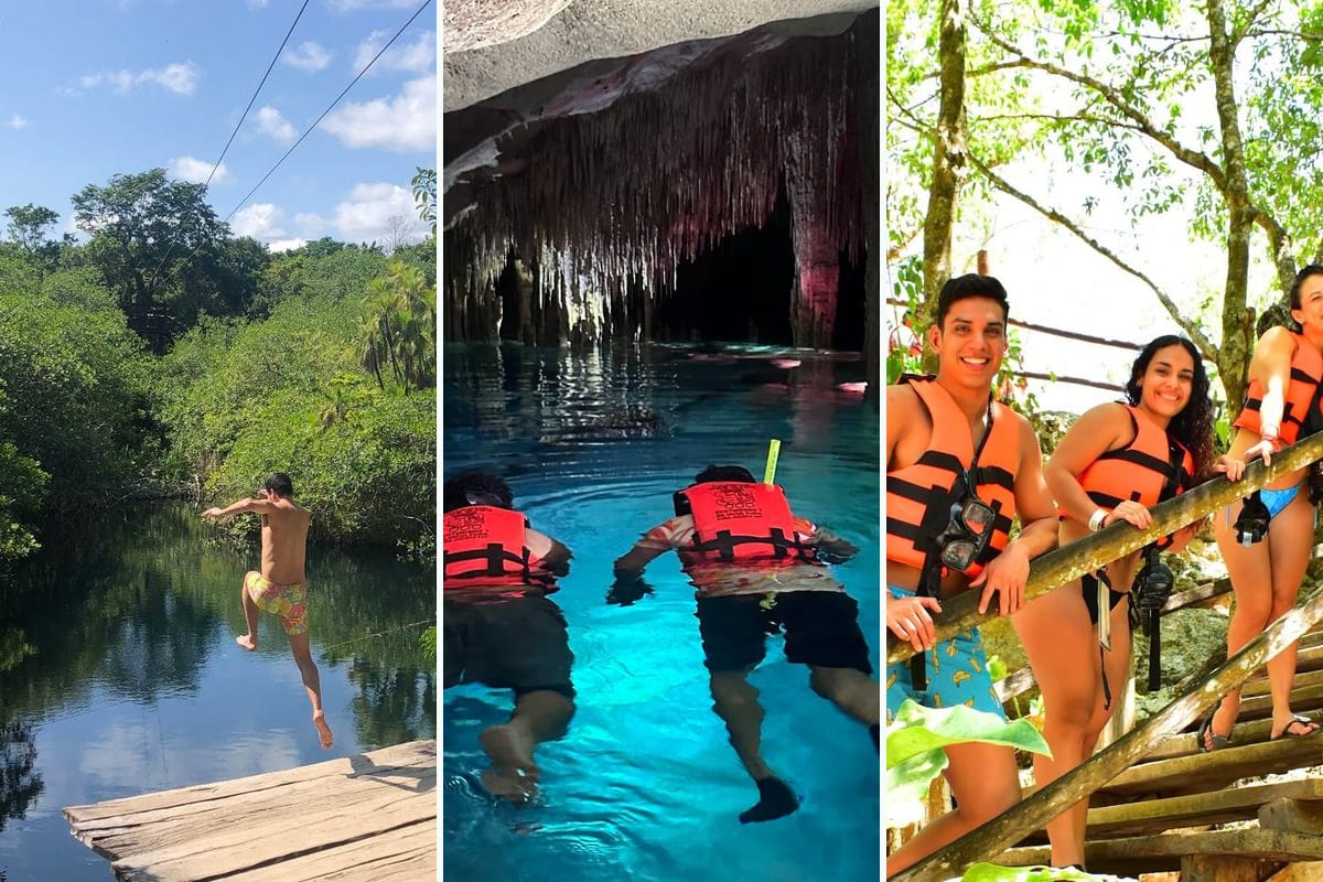 Türkisfarbener Cenotenkanal mit Mangroven — Gestalte dein Tulum-Cenoten-Abenteuer